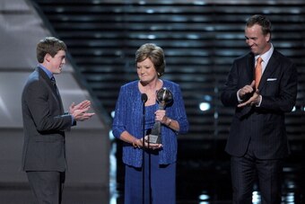 See how big he is next to regular sized humans?