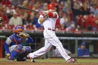 Joey Votto succeeded in unorthodox fashion.