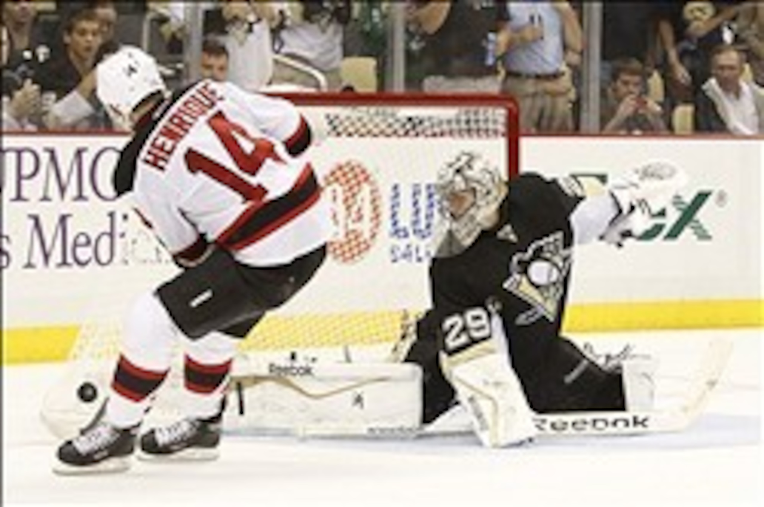 Marc-Andre Fleury's recovery from last year's playoff disaster will be the biggest story to watch this season.