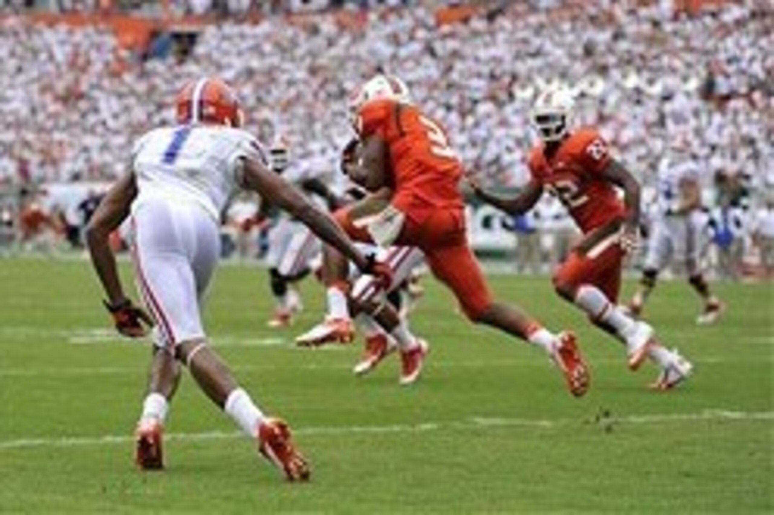Howard made his first career interception vs. Florida.