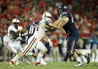 Mickey Baucus (68) was recruited out of Big Ten country