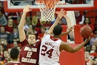 T.J. Warren goes in for a layup over Boston College's Ryan Anderson.