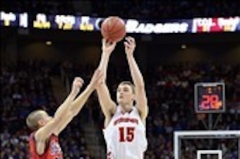 Wisconsin's Sam Dakker (No. 15) shot 39.1 percent from distance as a freshman.