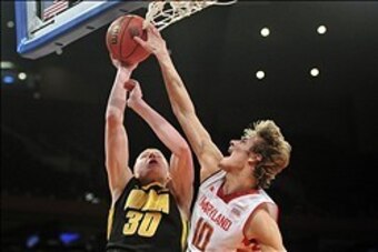 Aaron White (30) helped lead Iowa to the NIT championship game in 2013.