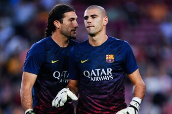 Victor Valdes produced two world-class saves tonight.