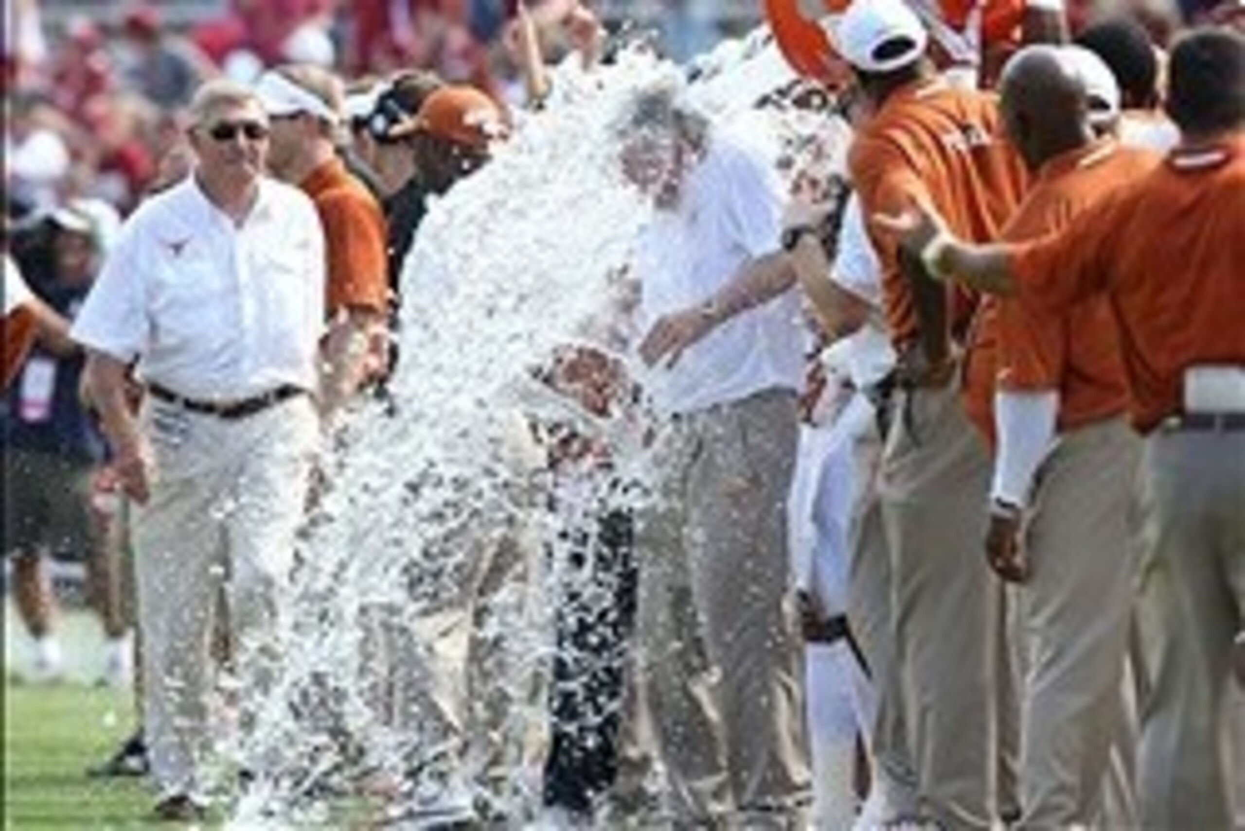 Mack Brown's Texas team in 4-2 and deserving of a Gatorade bath in spite of it.