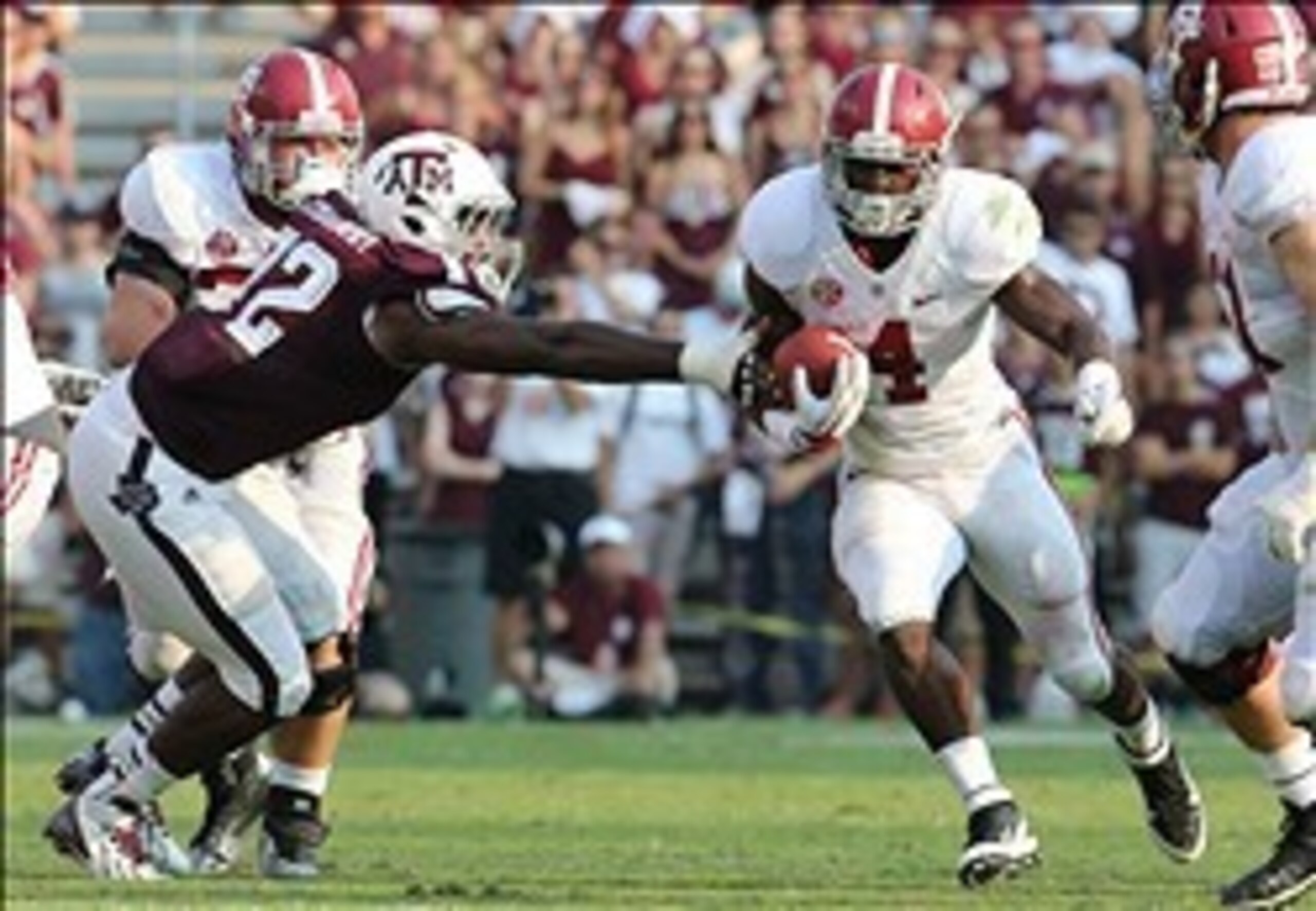 Aggie DE Gavin Stansbury vs. Alabama