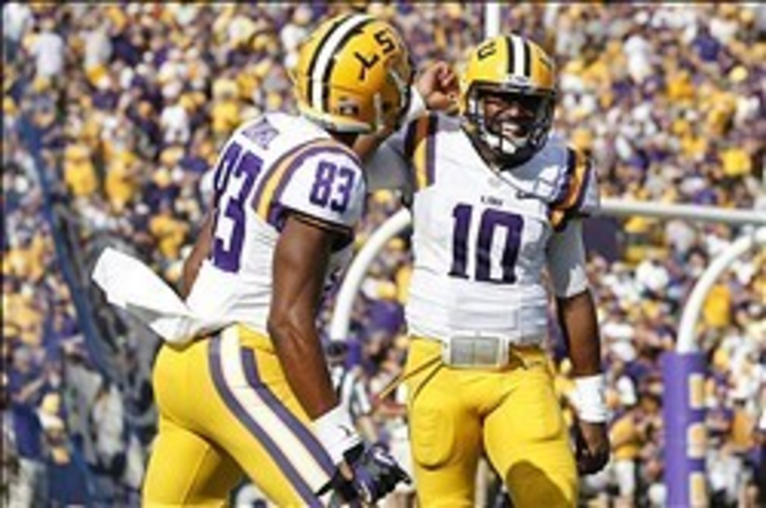 Anthony Jennings celebrates a touchdown rush against Florida.