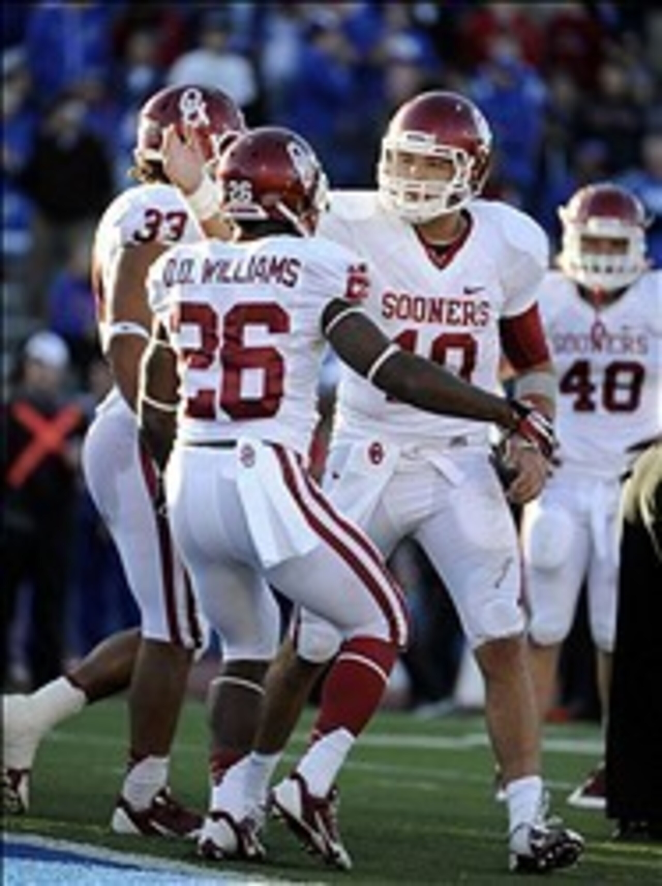 Oklahoma celebrates a score.