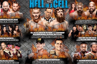 WWE Hell in a Cell 2013 match card.
