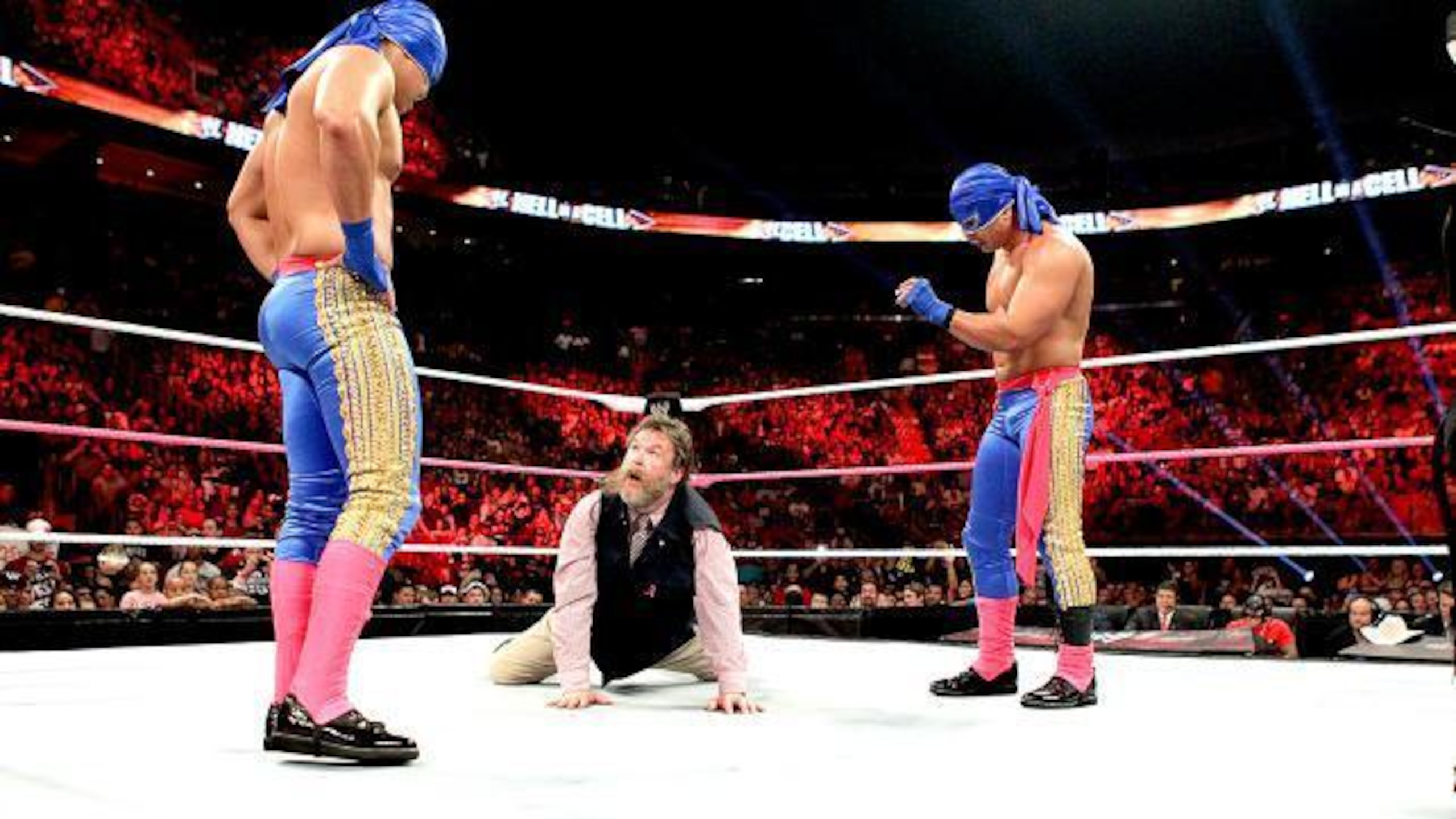 Los Matadores surround an angered Zeb Colter.