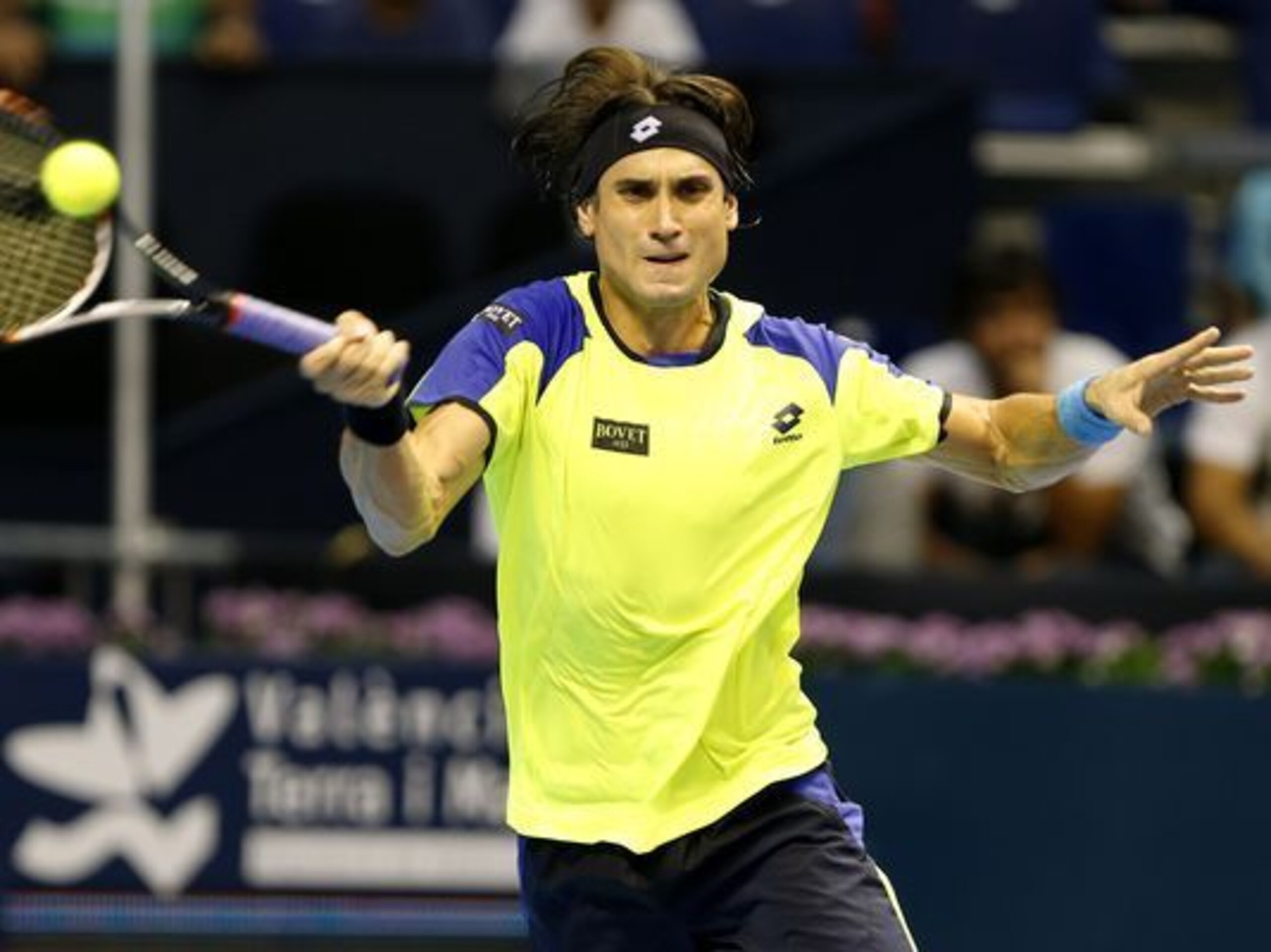 David Ferrer struggled in the final at Valencia 2013. David Ferrer struggled in the final at Valencia 2013.