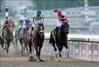 Mucho Macho Man (left) was second a year ago in this race.