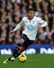 LIVERPOOL, ENGLAND - NOVEMBER 03:  Kyle Walker of Tottenham Hotspur during the Barclays Premier League match between Everton and Tottenham Hotspur at Goodison Park on November 3, 2013 in Liverpool, England.  (Photo by Tony Marshall/Getty Images)