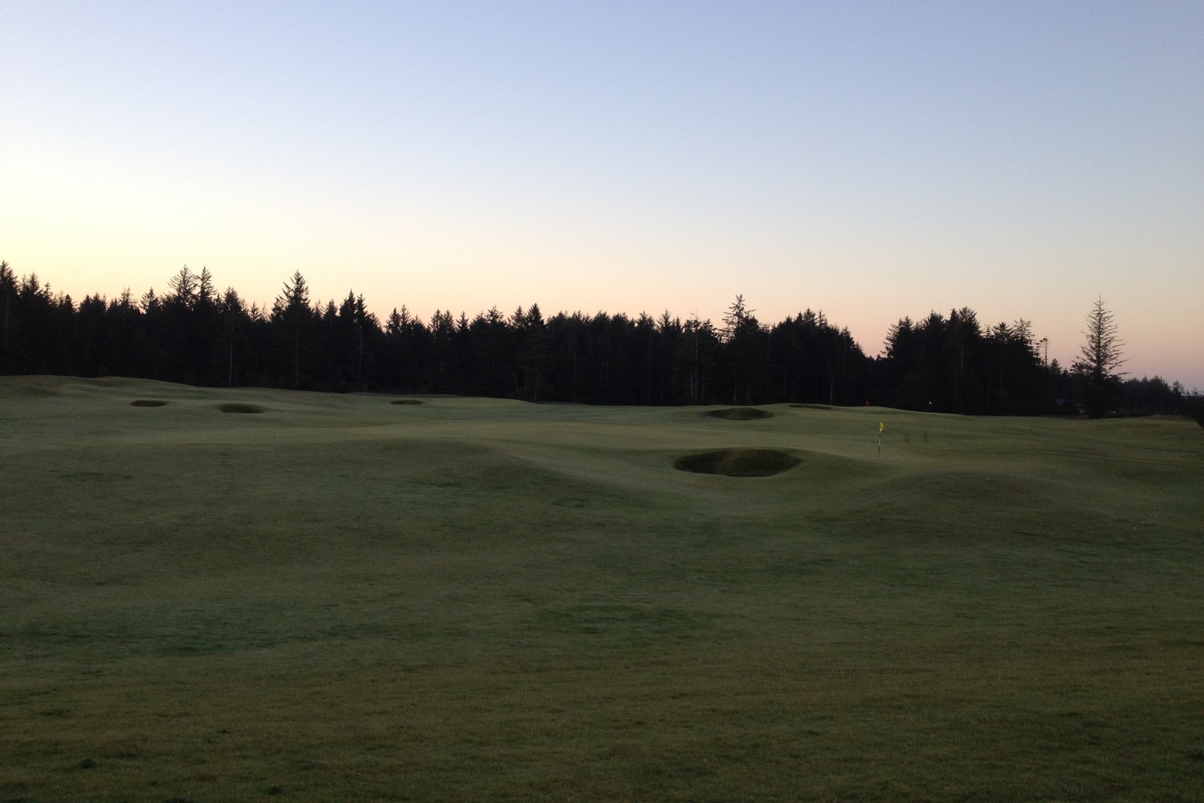 Mornings at Bandon can be brutally cold, often in the mid-30s and low 40s until the sun begins to shine, if you're lucky.