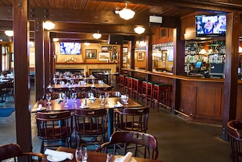 Top off your round with Grandma's famous meatloaf at McKees, the Scottish-style pub just north of the Lodge.