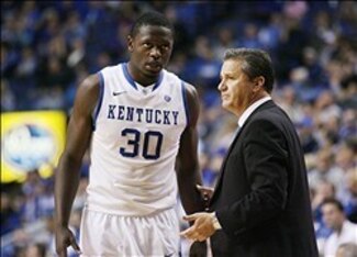 Thad predicts Kentucky, led by Julius Randle (left), will win John Calipari his second title.