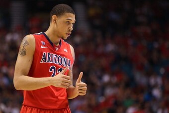 Arizona big man Brandon Ashley gives Doug two thumbs up for his national champion pick.