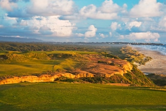 The eye-popping, and gut-checking, 16th hole at Bandon Dunes