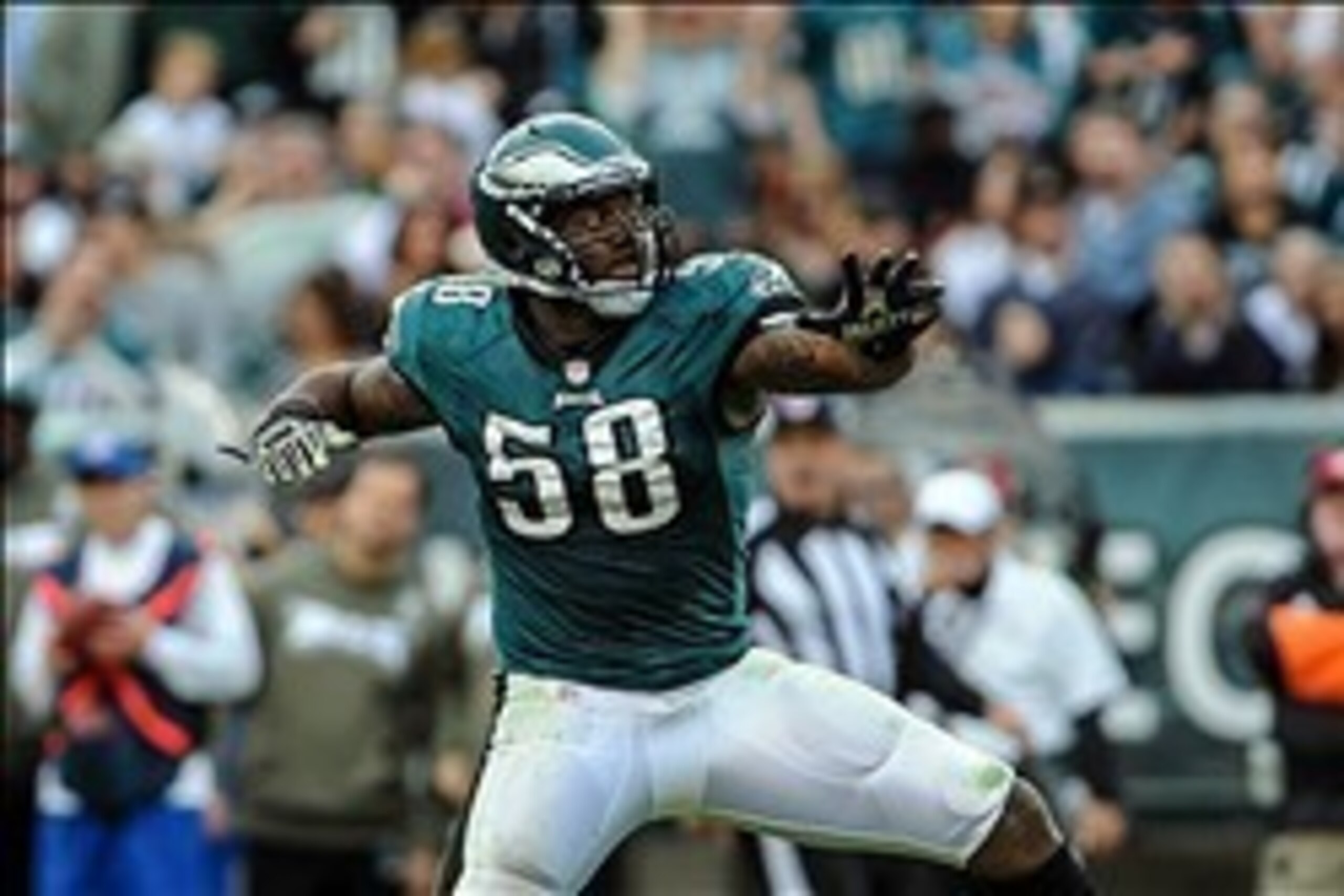 Linebacker Trent Cole and the Philadelphia Eagles suddenly find themselves in first place in the NFC East.