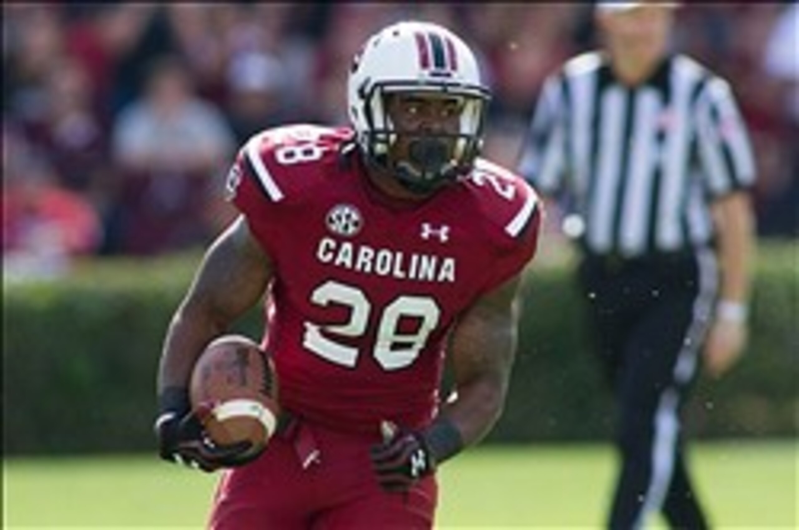 South Carolina running back Mike Davis is the SEC's leading rusher.