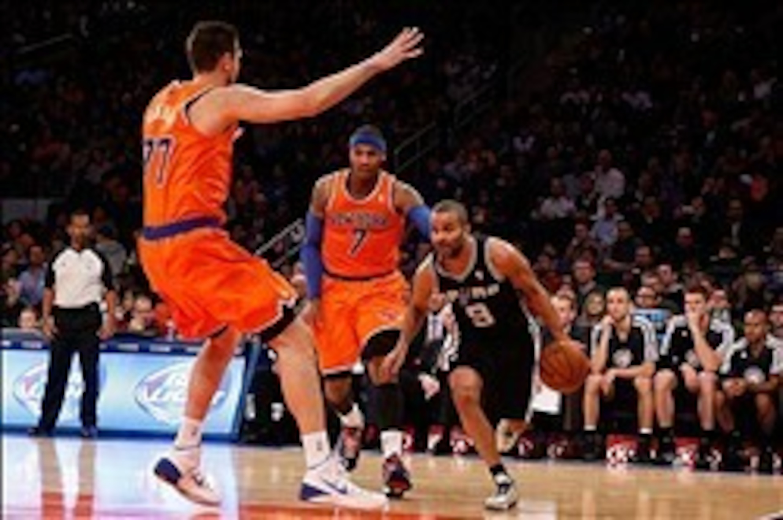 Andrea Bargnani on Tony Parker. Good one.