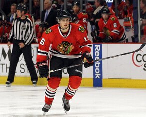 Marcus Kruger centers the Blackhawks' fourth line.
