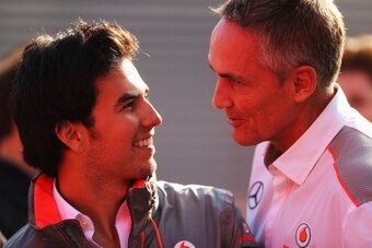 It may not be all smiles between Sergio Perez and Martin Whitmarsh now