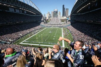 The home crowd is always lively at CenturyLink Field.