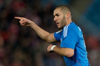 Pointing his way to the Madrid exit door? Will Real striker Benzema still be at the Bernabeu next year?