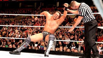 The Miz scores the clean victory over Kofi Kingston.