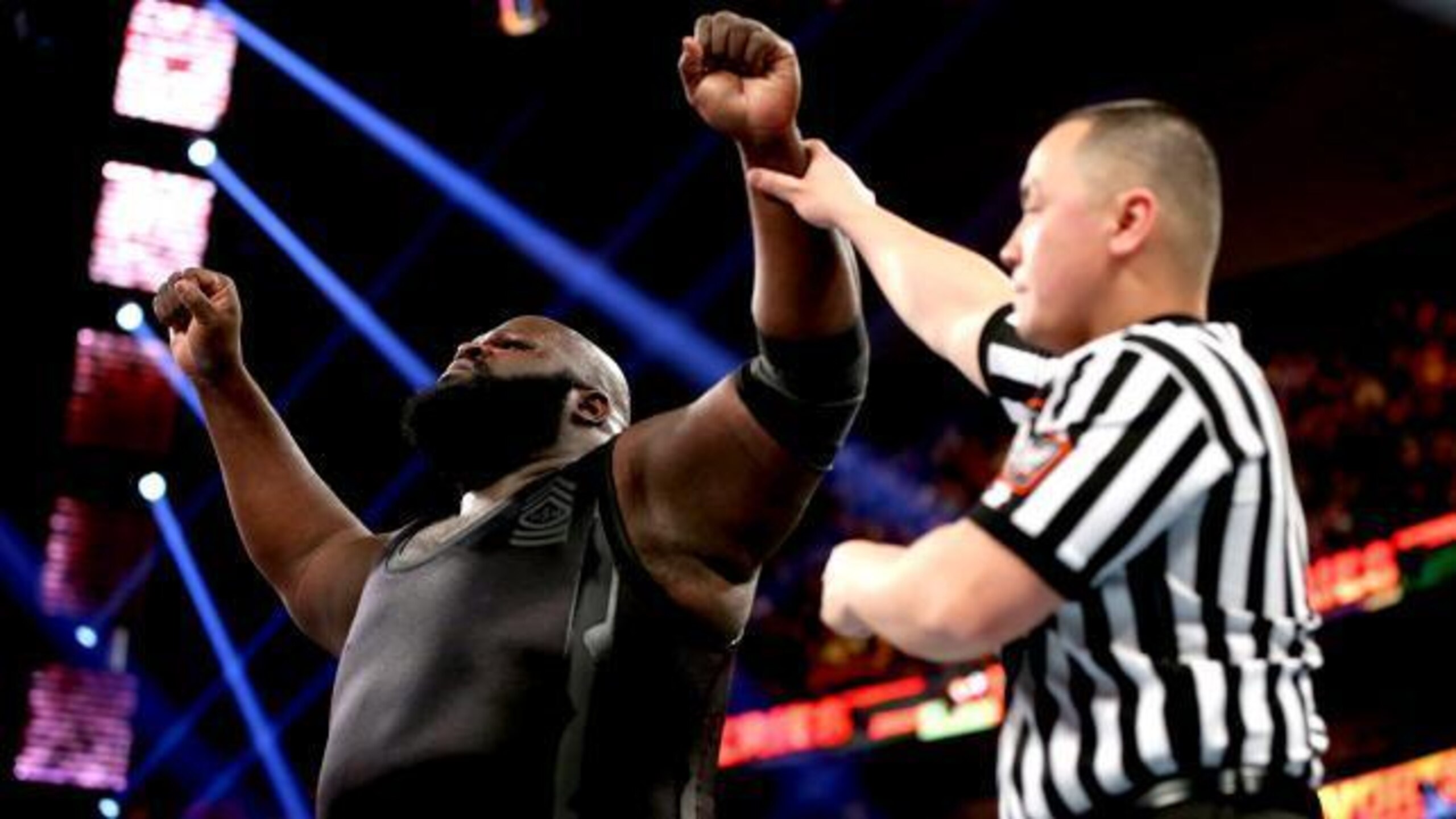 Mark Henry wins his first match back against Ryback.