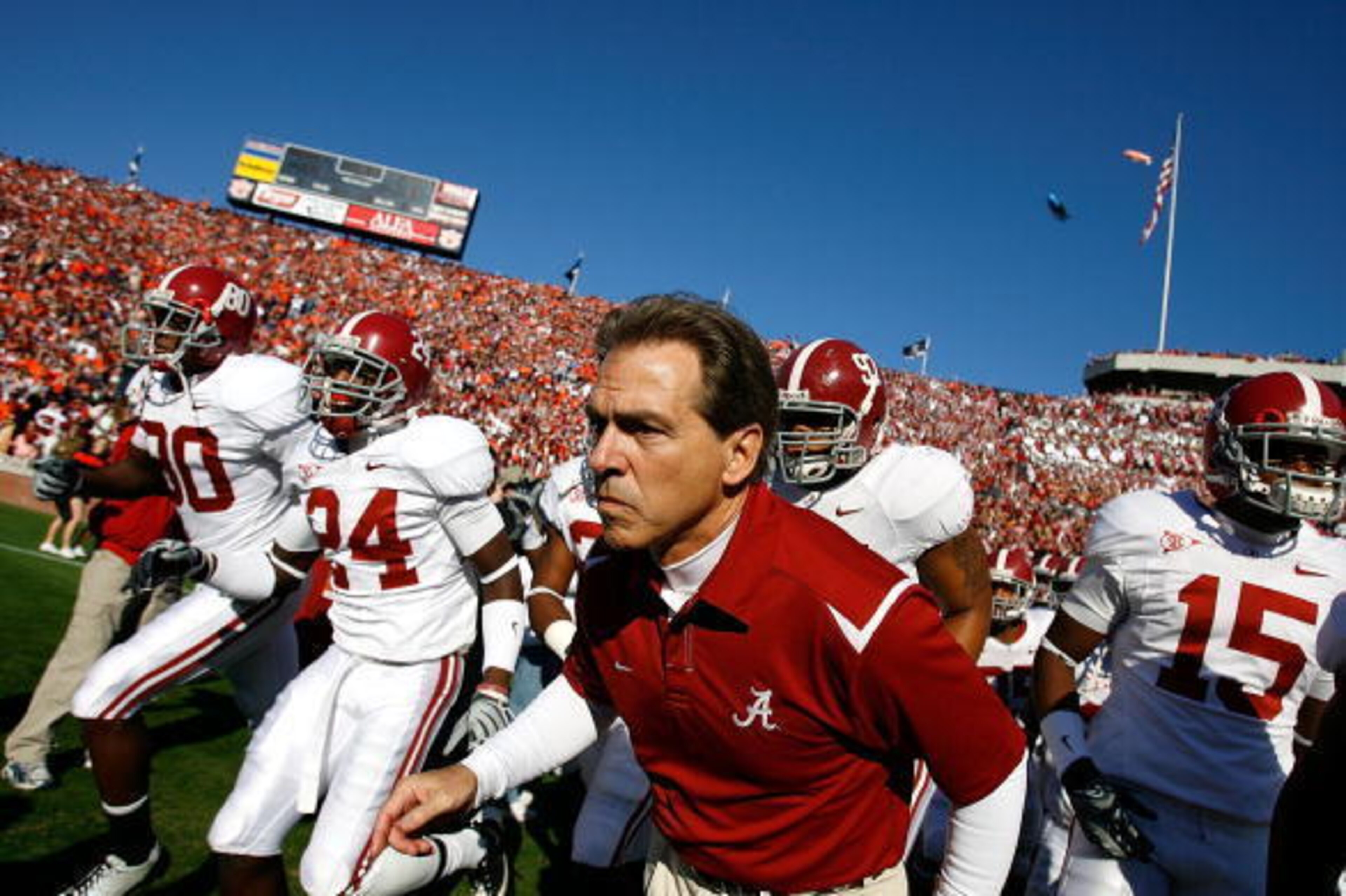 In only the second-ever meeting of Top 5 teams in Iron Bowl history, Nick Saban will attempt to lead Alabama to its third straight win at Jordan-Hare Stadium on Saturday. In only the second-ever meeting of Top 5 teams in Iron Bowl history, Nick Saban will attempt to lead Alabama to its third straight win at Jordan-Hare Stadium on Saturday.