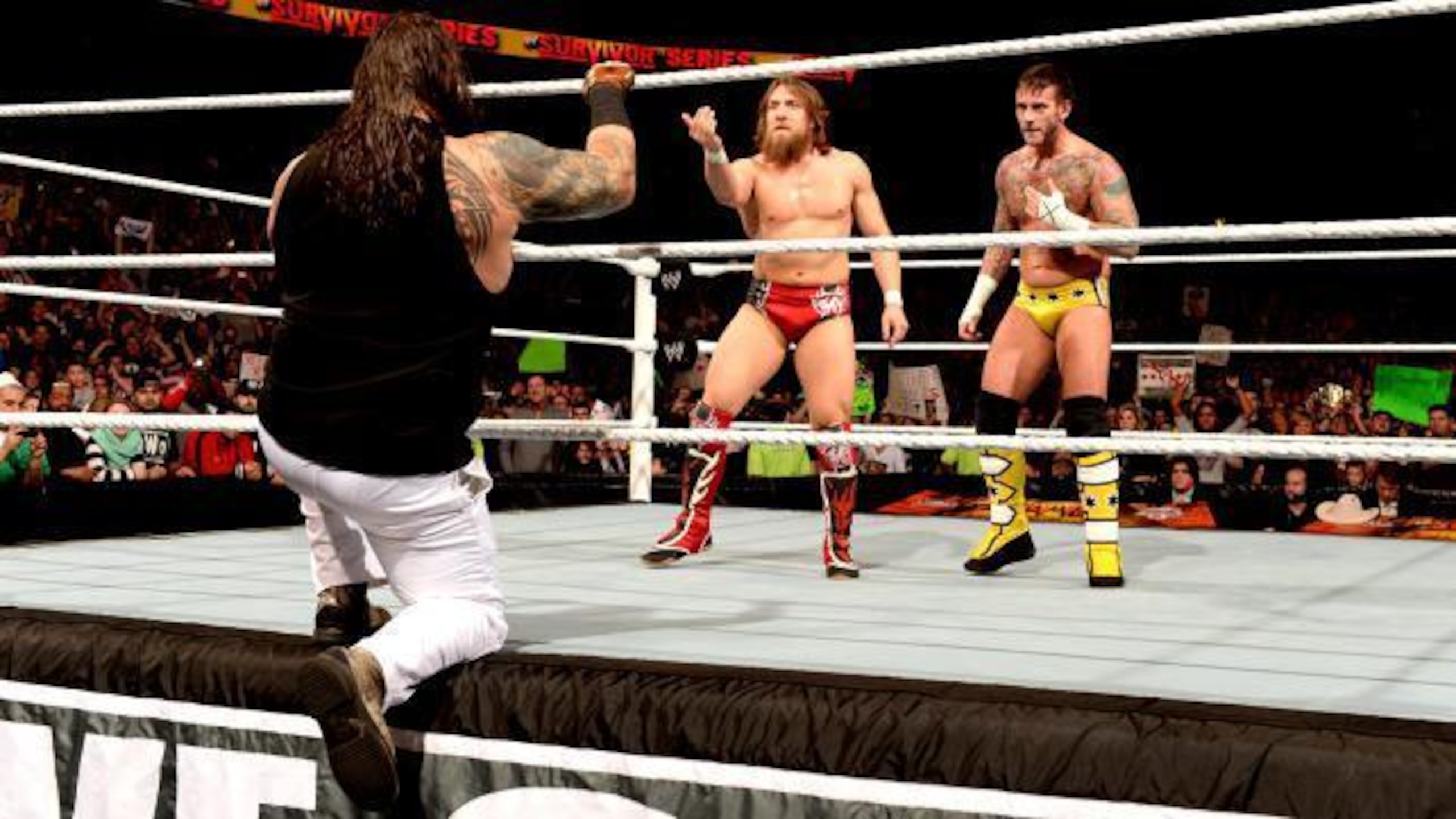 After picking up the win, The Best and The Beard challenge Bray Wyatt to step in the ring.