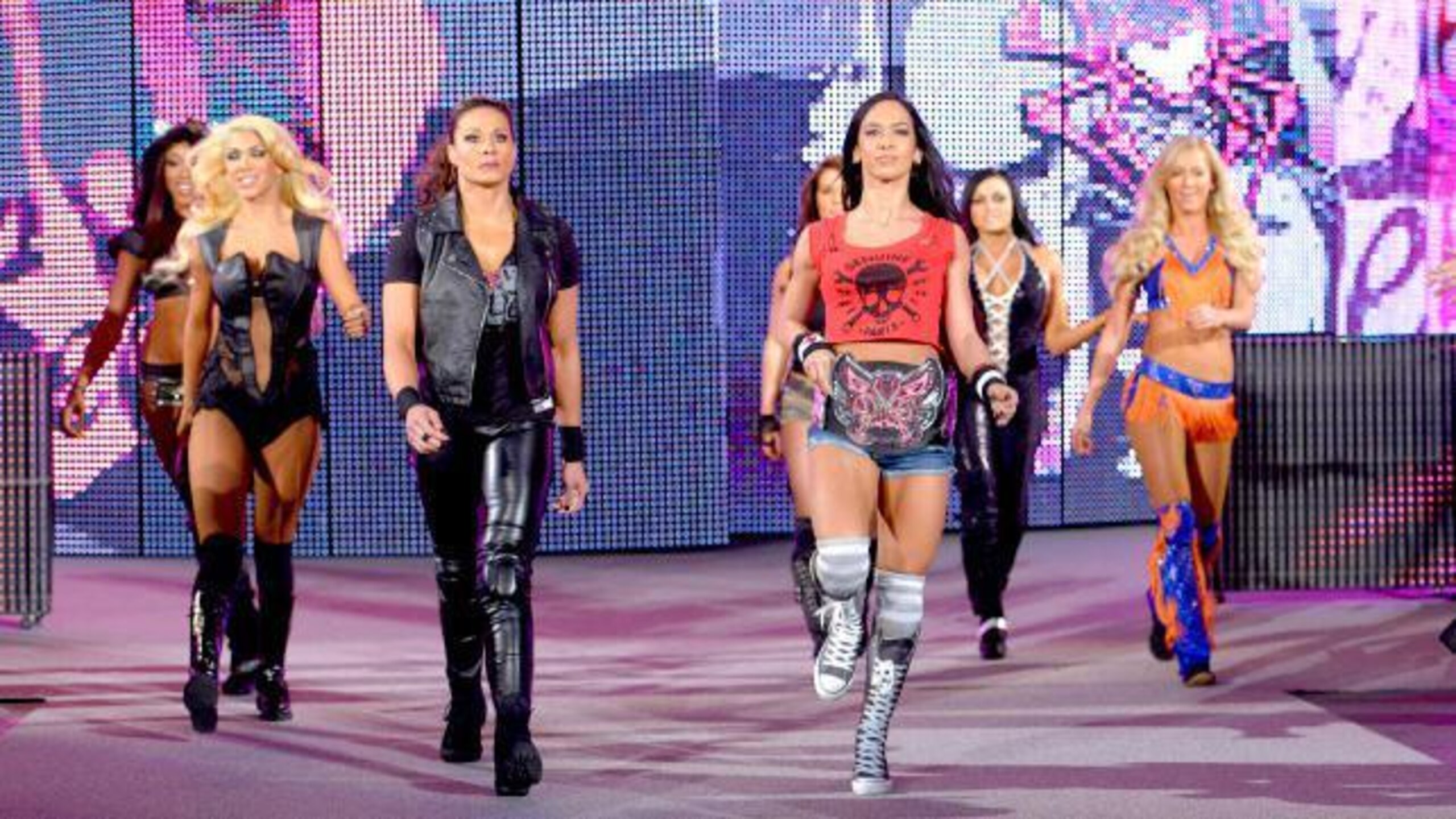 AJ Lee and Tamina Snuka lead Team True Divas into battle.