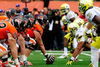 The Oregon State Beavers will travel the 35 miles to Eugene on Saturday to take on the Oregon Ducks in the