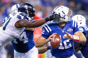 Andrew Luck against Russell Wilson's Seattle