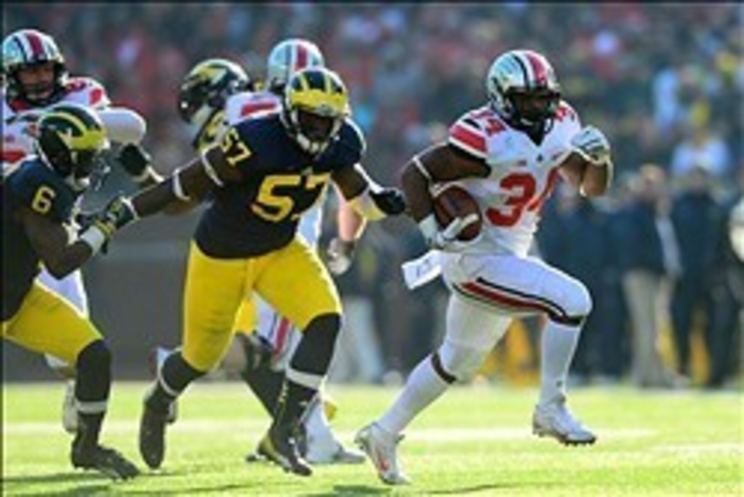 Hyde (right) will face one of the nation's toughest run defenses on Saturday.