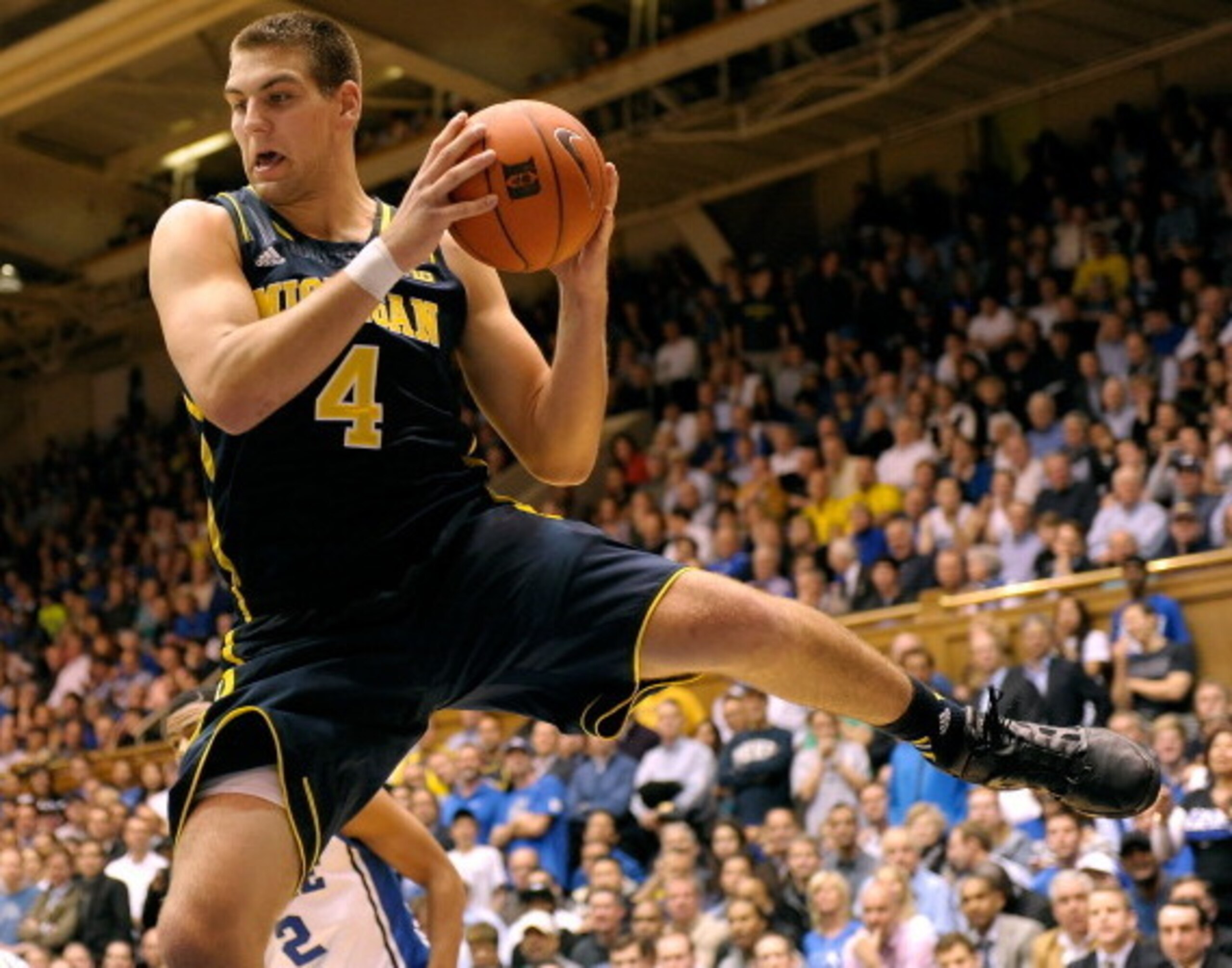 Mitch McGary's stats were padded late in Michigan's loss to Duke.