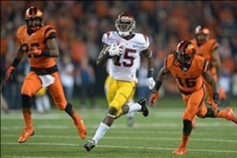 Nelson Agholor has been a top playmaker for USC in 2013. He has 51 receptions for 824 yards and four touchdowns on the season.