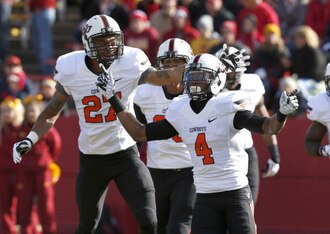 Cornerback Justin Gilbert (right) has a knack for making big plays.