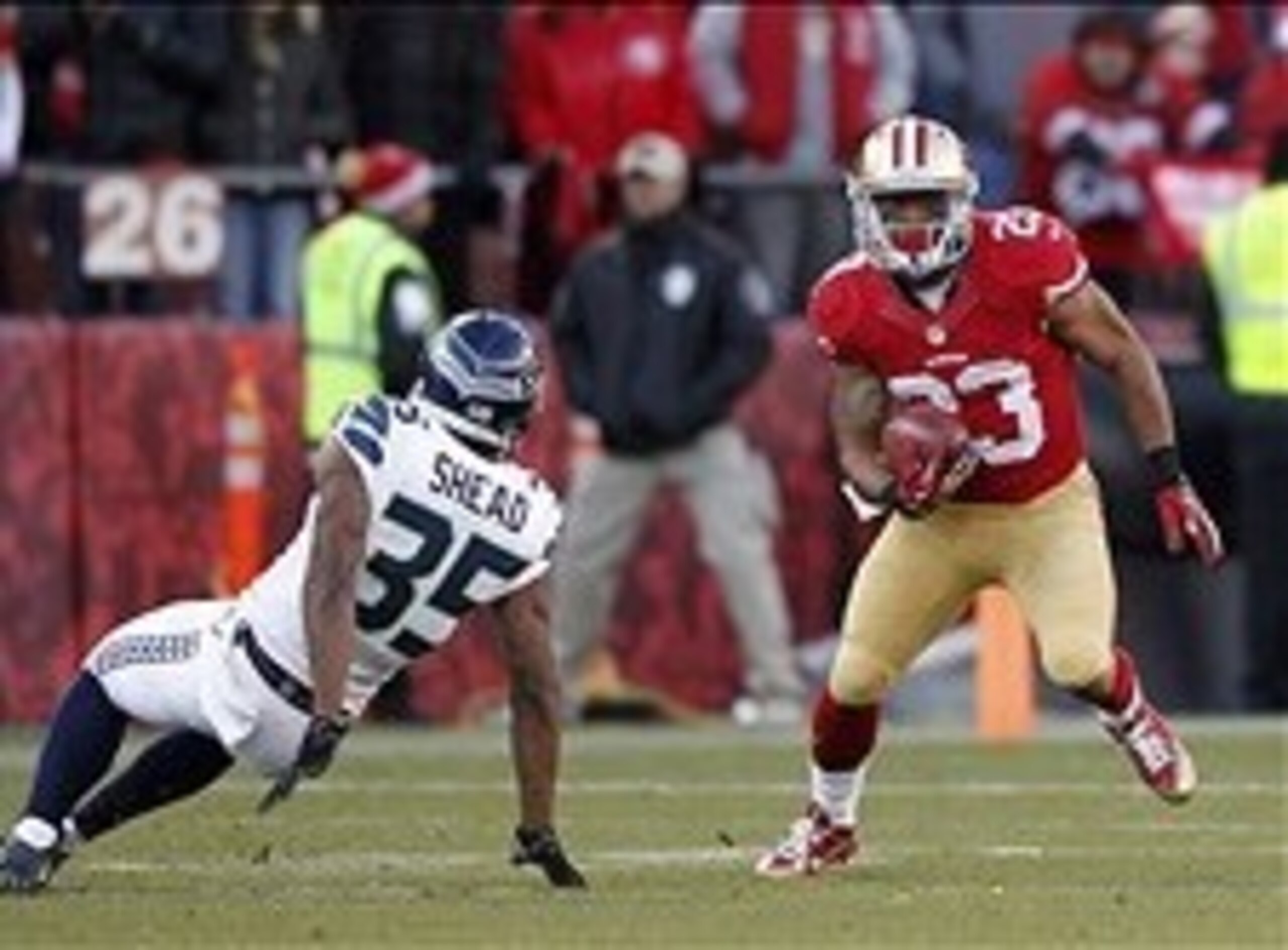 LaMichael James (right) has primarily seen action on special teams.