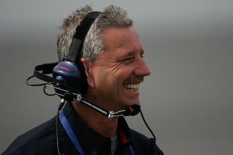 DAYTONA, FL - FEBRUARY 11:  Doug Richert, crew chief of the #83 Red Bull Toyota, looks on during qualifying for the Daytona 500 at Daytona International Speedway on February 11, 2007 in Daytona, Florida.  (Photo by Jonathan Ferrey/Getty Images for NASCAR)
