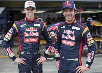 Daniil Kvyat and Jean-Eric Vergne