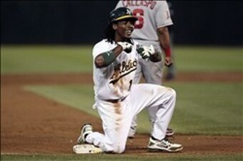 Things that make Weeks smile: stealing bases and spreading charity.