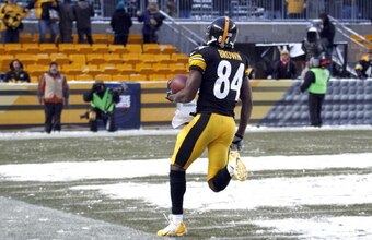 No. 3 in both receptions and receiving yards, Antonio Brown is having a monster year.