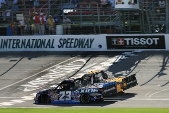The Sprint Cup Series could use more finishes like this one in the Camping World Truck Series.