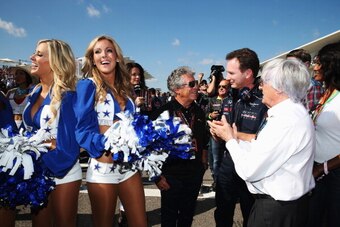 Not even Christian Horner or Bernie Ecclestone could steal their eyes away
