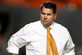 Nov 9, 2013; Miami Gardens, FL, USA;  Miami Hurricanes head coach Al Golden before a game against the Virginia Tech Hokies at Sun Life Stadium. Mandatory Credit: Robert Mayer-USA TODAY Sports