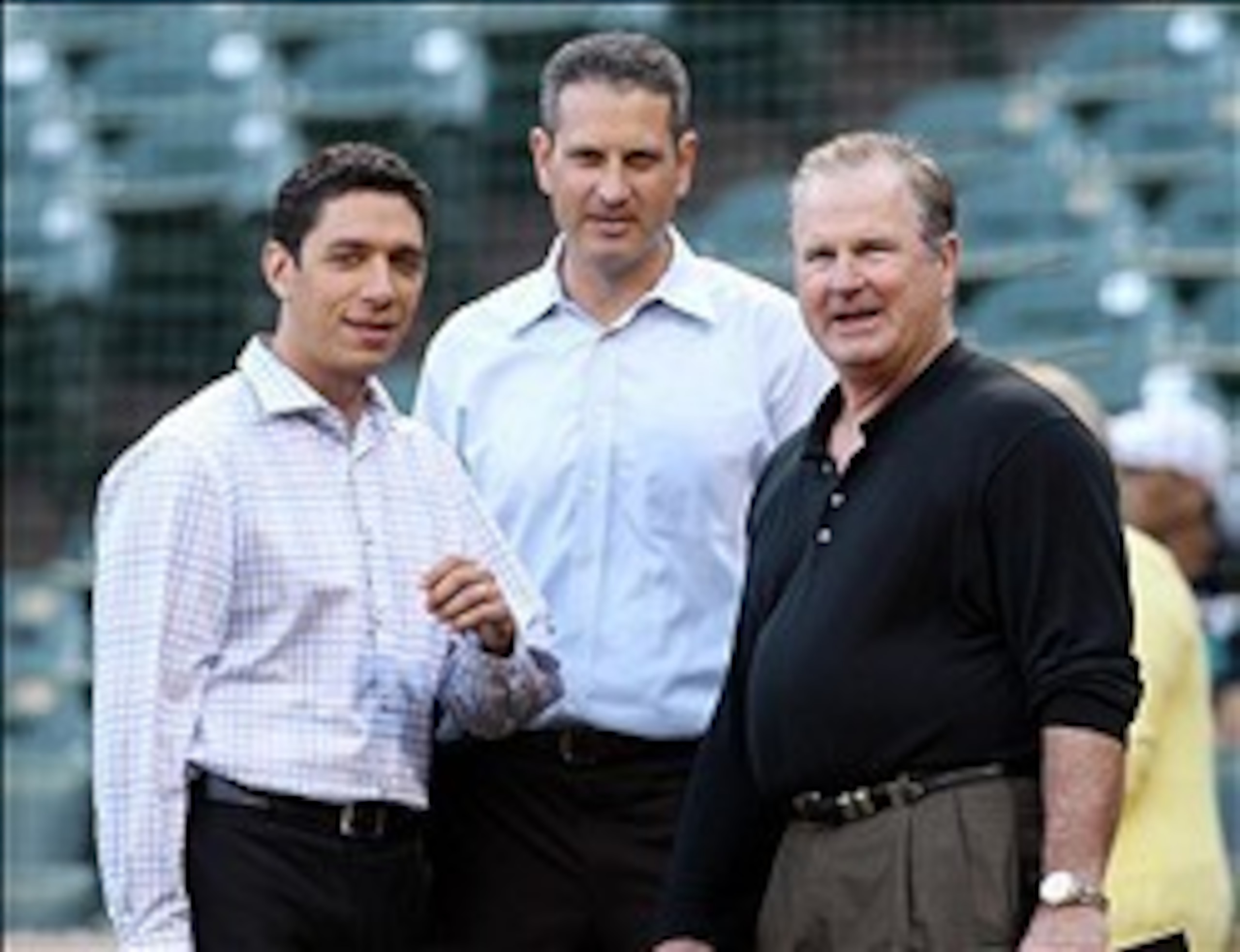 It's highly unlikely that GM Jon Daniels (left) is done this offseason. It's highly unlikely that GM Jon Daniels (left) is done this offseason.